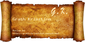 Grath Krisztina névjegykártya